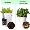 Jardinería Mejorada bolsa plateada para plantar patatas Tela no tejida impermeable Bolsa de fieltro para plantar patatas y tomates