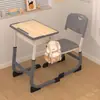 Mesas e Cadeiras Espessas Ajustáveis para Alunos do Ensino Fundamental e Médio, Adequadas para Aulas de Treinamento e Reforço, Mesas de Estudo Modernas Minimalistas com Armazenamento
