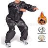 Faixa Decorativa Prata Conjunto de Moletom Moda Preto PVC Roupa de Sauna Emagrecimento Modelagem Corporal Esportes Suor Atacado