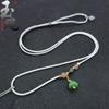 Corda de pescoço ajustável de Lótus corda de pingente trançada à mão para mulheres corda de colar de ágata de jade corda de pingente de estilo étnico