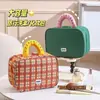 Bolsa de Maquillaje Estilo Ins, Neceser de Cuadros de Aspecto Elegante, Bolsa de Viaje, con Compartimentos, Multifuncional, Gran Capacidad, Se Puede Colgar en la Pared