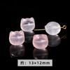 Jóias rosa cristal garra de gato bravo escultura pingente contas soltas faça você mesmo pulseira acessórios únicos para atacado