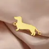 Comércio exterior quente novo aço inoxidável pequenos acessórios colar pulseira pingente moda nicho corte cachorro dachshund pequeno pingente