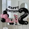 Globo de Película de Aluminio con Número de Arco de 32 pulgadas Arreglos de Cumpleaños para Niñas Niños Decoraciones Accesorios para Fotos Globos Mayoreo