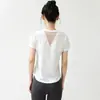 Camiseta Deportiva Transpirable de Secado Rápido Adelgazante para Mujer con Malla Trasera para Yoga, Running, Entrenamiento, Pilates, Fitness Nuevo