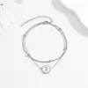 Pulseira de Aço Titânio Dongguan Lua Empilhada Moda para Mulheres, Pulseira de Aço Inoxidável de Luxo Leve e de Alta Qualidade Que Não Desbota no Verão