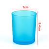 Amazon Vidrio de Color Hecho a Mano Creativo DIY Contenedor para Rellenar Cera con Tapa Vela de Aromaterapia Taza Vacía Spot Venta al por Mayor