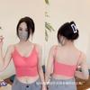 Verano Transfronterizo Seda de Hielo Sin Costuras Tirante Correa de Belleza Almohadilla para el Pecho Chaleco Ropa Exterior Envuelto en el Pecho Ropa Interior con Volantes para Mujer