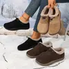 Zapatos de media zapatilla Kenbo para mujer con forro polar transfronterizos, nuevos zapatos casuales versátiles para otoño/invierno 2026, zapatos de slip-on para el trabajo para mujer