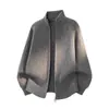 Roupas Masculinas ACU Cardigan simples com zíper duplo e gola alta, suéter de malha para homens, novo produto outono e inverno 2026, jaqueta quente de cor sólida