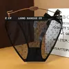 2026 Novo Estilo Renda Sexy com Bolinhas Transparentes em Tela Calcinhas para Mulheres, Moda Cintura com Letras Estilo Ins Calcinhas Triângulo para Mulheres