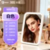Espelho de maquiagem LED com lâmpada de mesa Espelho pequeno feminino famoso na internet estilo ins Dormitório Mesa Portátil Espelho de maquiagem Personalização
