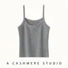 Camisola de punto de cachemira, nuevo chaleco de moda para mujer de color liso con doble tirante, corte ajustado, capa interior cálida, elegante y moderno