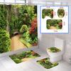 Cortina de chuveiro transfronteiriça Amazon para série arquitetônica cortina de chuveiro com impressão digital 3D outlet de fábrica
