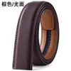 Correa de Cinturón de Cuero Genuino con Hebilla Automática Sin Hebilla, Cinturón de Cuero Colorido Sin Hebilla, Cinturón de Piel de Vaca Sin Hebilla, Al por Mayor de Moda