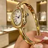 Novo Relógio Pulseira Banheira Elegante Retrô Simples Cravejado com Diamantes Moderno Oval Dourado Prateado Vintage Feminino Relógio de Quartzo