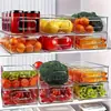 Caja de Almacenamiento de Acrílico Escritorio Cosméticos Caja Transparente de Plástico Dormitorio Hogar Mascarilla Facial Caja para Piel Caja de Almacenamiento para Refrigerador