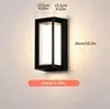 Luz de Pared Led para Exteriores Impermeable Minimalista Moderna Luz para Pared Exterior Jardín Doble PC Alto Brillo Resistente a la Humedad