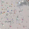 Abanico Rey de Fondo Plano con Diamantes Diamantes Sueltos Ss4, Fondo Transparente Brillante, Diamantes de Semicírculo de Fondo Plano Coloridos, Diamantes Aurora, Joyería de Diamantes para Uñas