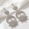 Pendientes únicos y exagerados de estilo europeo y americano, colgantes para la oreja, sol, luna, estrella de ocho puntas, accesorios para la oreja estilo Boho, comercio exterior transfronterizo