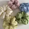 Scrunchie Grande de Cor Sólida Estilo Fan Bingbing Simples Francês com Enchimento de Algodão para Cabelo Feminino com um Toque de Luxo