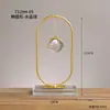Estilo Luxo Leve Arte em Ferro Folha Dourada Bola de Cristal Decorações Casa Sala de Estar Entrada Mesa de Trabalho Ornamentos com Sensação Avançada
