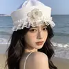 Gorra Azul Marino Bordada Europea y Americana Cosplay Uniforme de Policía Femenino Sombrero de Otoño e Invierno para Actuación Circunferencia de Cabeza Grande Sombrero de Marinero Japonés para Mujer