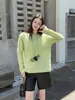 Suéter de Tricô com Gola Redonda Zhengqi Special Apparel para Mulheres, Novo Suéter de Mohair Outono/Inverno, Blusa de Estilo Solto e Casual