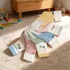 Calcetines Gruesos de Algodón para Niños Otoño e Invierno Jacquard de Dibujos Animados Sin Costuras Bloques de Color En Caja Calcetines para Bebé Venta al por Mayor 0~5 Años