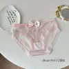 Nuevas Braguitas Sexy con Lazo Grande Estilo Francés para Mujer, Verano Delgadas Malla de Deseo Puro Encaje Cintura Media