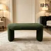 Banqueta para Cambiar Zapatos de Lana de Cordero, Banco Sofá Estilo Crema para el Recibidor, Banco al Pie de la Cama, Taburete Largo Bajo, Banqueta Creativa y Sencilla para Cambiar Zapatos