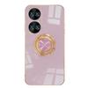 Para Huawei Pura70Pro Phone Case Mate60 galvanizado cor sólida Nova12 Car Ring M50 Capa protetora