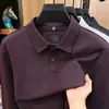 Camiseta de manga larga para hombre con mezcla de lana y seda, diseño sin costuras, nueva colección otoño 2026, polo casual con cuello