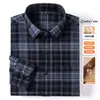 Camisa de franela a cuadros de alta gama, talla grande transfronteriza para hombre, casual, manga larga, abrigo para primavera y otoño de Amazon, camisa para hombre