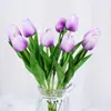 Flores Artificiais Mini Pu Tulipa, Flores Artificiais para Comércio Transfronteiriço, Flores de Seda para Casamento e Decoração de Casa, Atacado do Fabricante