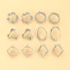 Aretes geométricos irregulares de personalidad simple europea y americana, aretes de línea retorcida de personalidad para mujer, aretes transfronterizos al por mayor