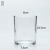 Vaso de Vidrio Transparente Simple para Aromaterapia DIY, Portavelas, Vaso para Vela Casera, Contenedor de Vidrio para Vela Doméstica, Vaso Vacío