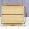 Madera Amarilla con Veta Estilo Japonés Armario Abierto Dormitorio Hogar Perchero de Pie Estante de Almacenamiento de Ropa Perchero Colgante para Armario