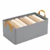 Nova Caixa Simples para Armazenamento de Roupas Cesta Dobrável de Tecido para Mesa Organizador de Caixa para Roupa Íntima e Calcinhas para Casa e Dormitório
