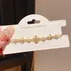 Pulsera Geométricamente Ajustable con Cruz de Perlas Sintéticas Incrustada con Diamantes Estilo Francés, Joyería Vintage de Lujo Ligero Exquisita de Nicho