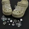 Accesorios de resina de zapato de zueco de dibujos animados, lindos accesorios DIY, dijes de zapato de mariposa perlada, hebillas de zapato de muñeca realistas, desmontables