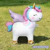 Nuevo y lindo perro corgi famoso en internet, globo animal de papel de aluminio con ruedas para niños, adecuado para puestos de mercado nocturno y venta al por mayor