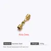Pulseira de Corda de Couro Banhada a Ouro de Aço Inoxidável Fecho para Extremidade de Colar Design Simples de Fivela Conector de Joias DIY Acessórios