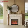 Chimenea Eléctrica Llama Simulada Estilo Americano Insertable Decorativo Chimenea Estilo Europeo Integrado Uso Doméstico Fuego Artificial Mueble de TV