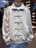 Nova jaqueta masculina estilo chinês com botões tradicionais, design de primavera, jaqueta bomber com gola alta e três listras, jaqueta cardigã esportiva