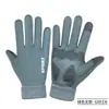 Guantes de gamuza para hombre y mujer, guantes deportivos de terciopelo engrosado para pantalla táctil, guantes cálidos para montar al aire libre