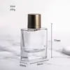Botella de perfume con borde cortado 50ml botella de vidrio para perfume botella vacía botella de spray de perfume de lujo ligero botella secundaria fondo grueso
