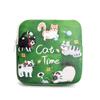 Bolsa de almacenamiento de toallas sanitarias estilo ins para cachorros, bolsa de toalla de dibujos animados para tía, bolsa de almacenamiento de toallas sanitarias con cremallera, corazón de niña