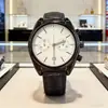 Nuevo Reloj Multifuncional de Cuarzo para Hombre Ojo Izquierdo y Derecho Esfera Grande Correa de Cuero Correa de Acero Inoxidable Calendario Venta al por Mayor