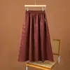 Popular Falda de Satén de Verano Estilo Chino 2026 Nueva Falda Larga de Cintura Alta Falda Jacquard de Alta Gama Estilo Chino Nuevo Estilo Chino